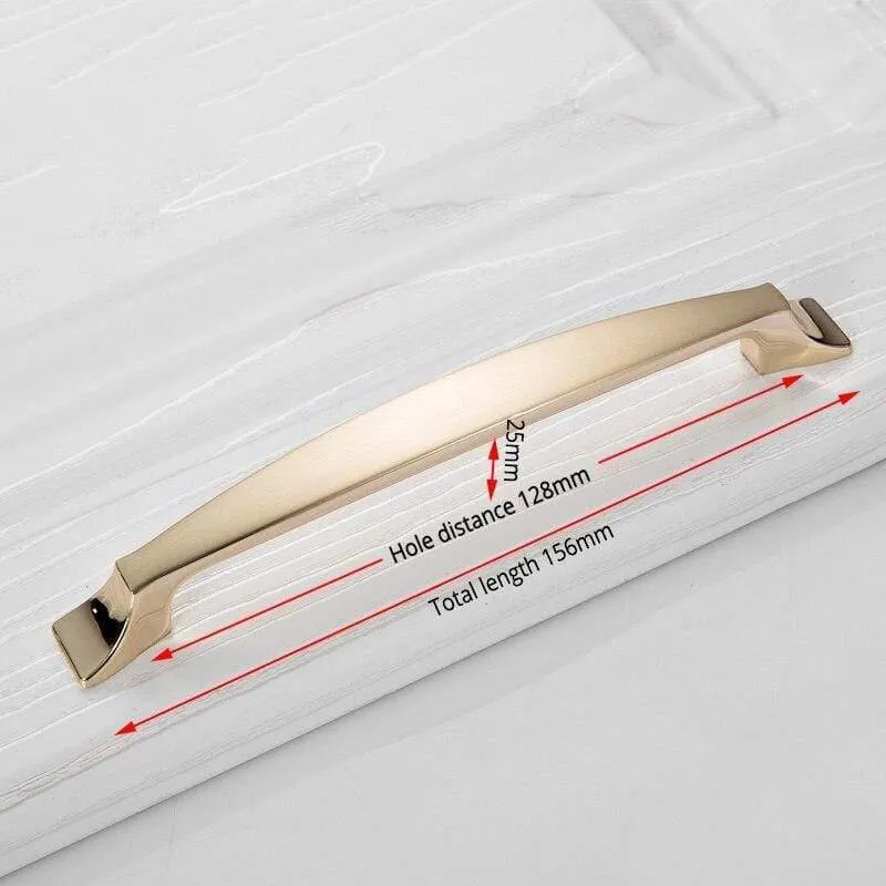 Champagner Gold Türgriffe Zink Legierung Schrank Griff Schublade Knöpfe Europäische Garderobe zieht Küchengriff Möbel Hardware