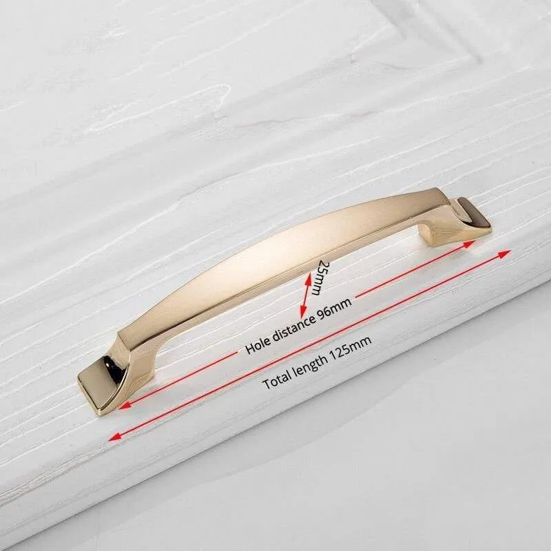 Champagner Gold Türgriffe Zink Legierung Schrank Griff Schublade Knöpfe Europäische Garderobe zieht Küchengriff Möbel Hardware