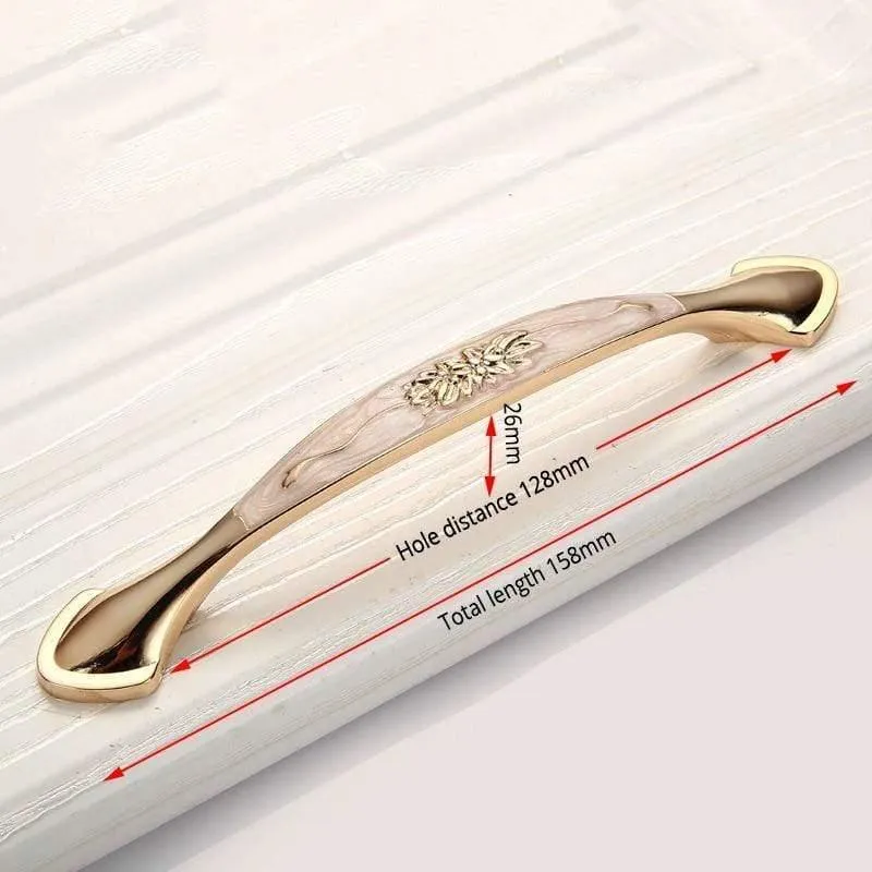 Champagner Gold Türgriffe Zink Legierung Schrank Griff Schublade Knöpfe Europäische Garderobe zieht Küchengriff Möbel Hardware