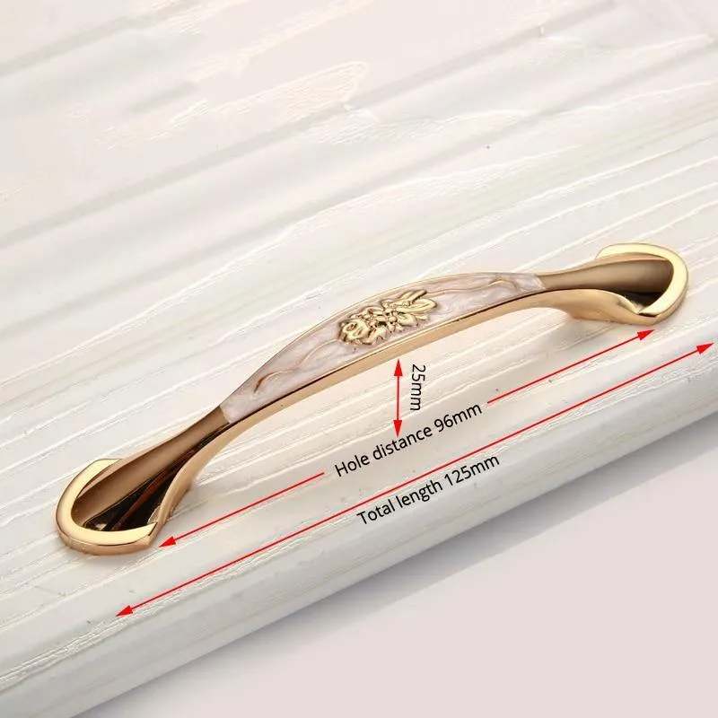 Champagner Gold Türgriffe Zink Legierung Schrank Griff Schublade Knöpfe Europäische Garderobe zieht Küchengriff Möbel Hardware