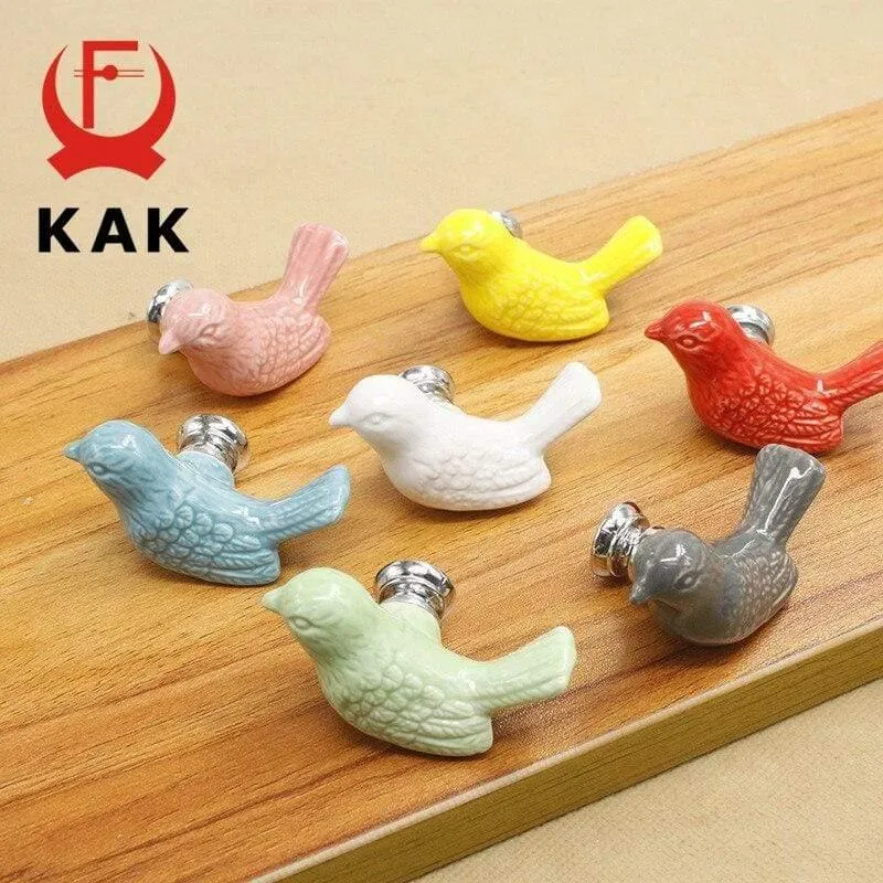 Keramik Frieden Taube Schublade Knöpfe 3D Cartoon Vogel Schrank Schrank Griffe Neuheit Kreative Mode Möbel Griffe Hardware