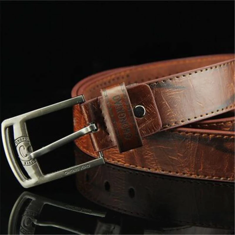 Herren Denim Casual Belt Hohlniete Punk Style Breiter Gürtel Für New Fashion Strap Männlich Hochwertige Jeans PU Ledergürtel