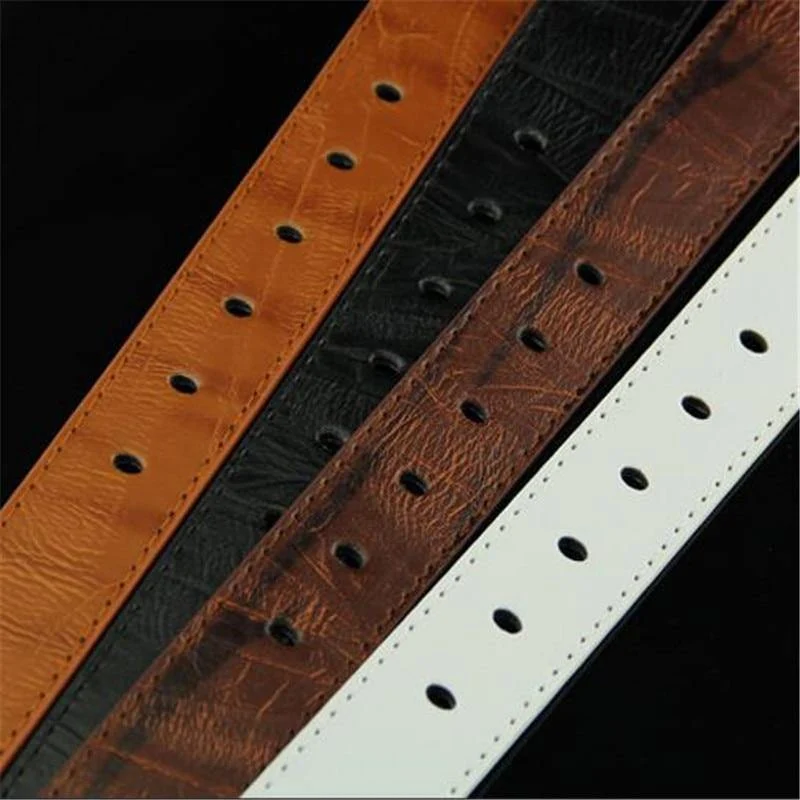 Herren Denim Casual Belt Hohlniete Punk Style Breiter Gürtel Für New Fashion Strap Männlich Hochwertige Jeans PU Ledergürtel