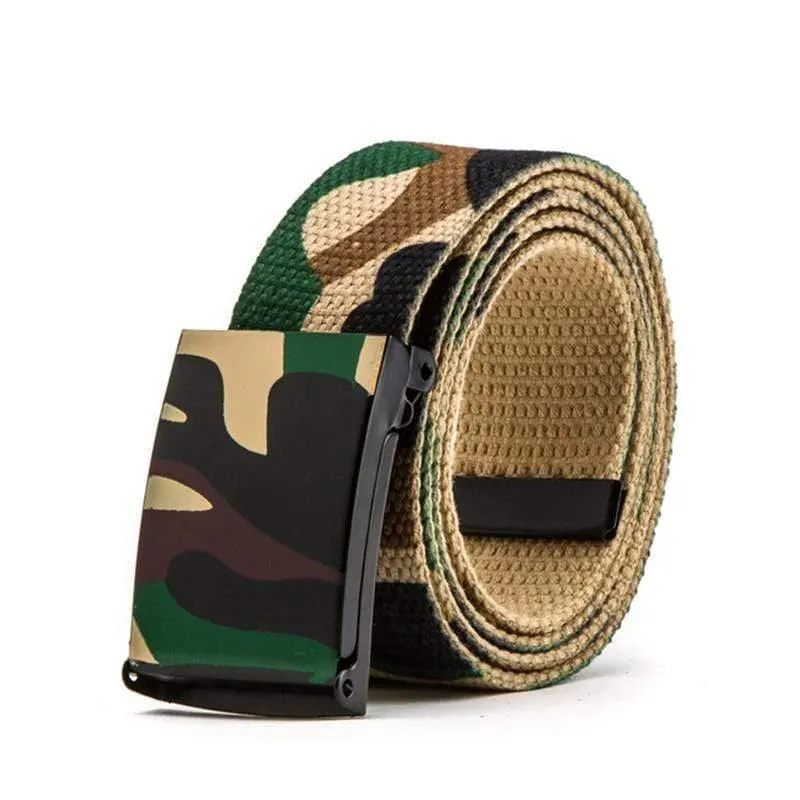Männer Gürtel Mode Unisex Armee Taktische Taille Gürtel Jeans Männlichen Casual Luxus Leinwand Gurtband Bund Ceinture Femme