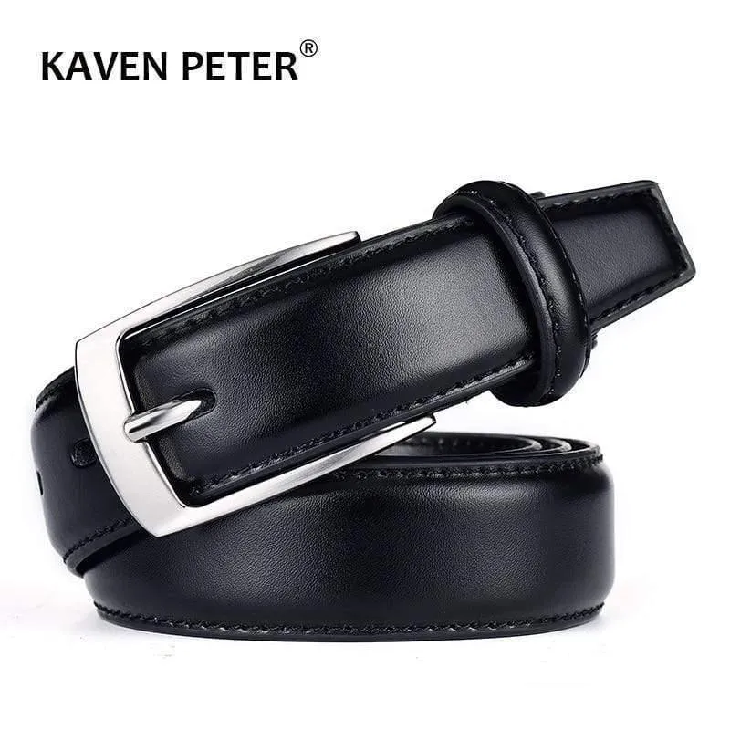 Ledergürtel Für Männer Luxus Business Männlich Rindsleder Leder Gürtel 3.0 CM Casual Pin Schnallengürtel Für Männer Dropshipping