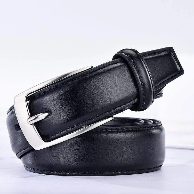 Ledergürtel Für Männer Luxus Business Männlich Rindsleder Leder Gürtel 3.0 CM Casual Pin Schnallengürtel Für Männer Dropshipping