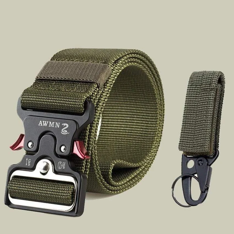 4.8CM Breite Herren Gürtel Nylon Tactical Army Gürtel Für Hosen Metallschnalle Canvas Gürtel Outdoor Training Schwarzer Militär Taillengürtel