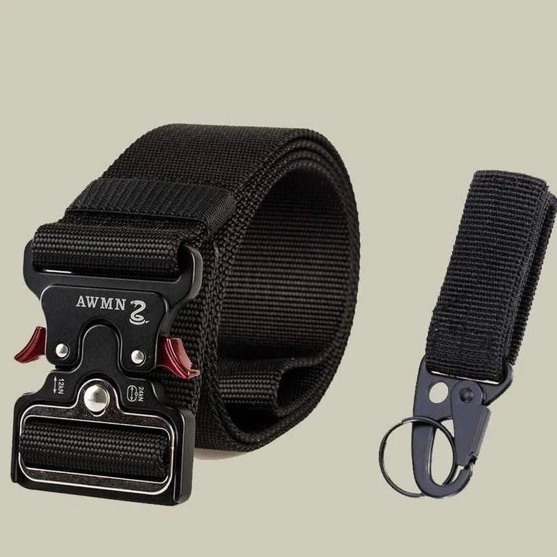 4.8CM Breite Herren Gürtel Nylon Tactical Army Gürtel Für Hosen Metallschnalle Canvas Gürtel Outdoor Training Schwarzer Militär Taillengürtel