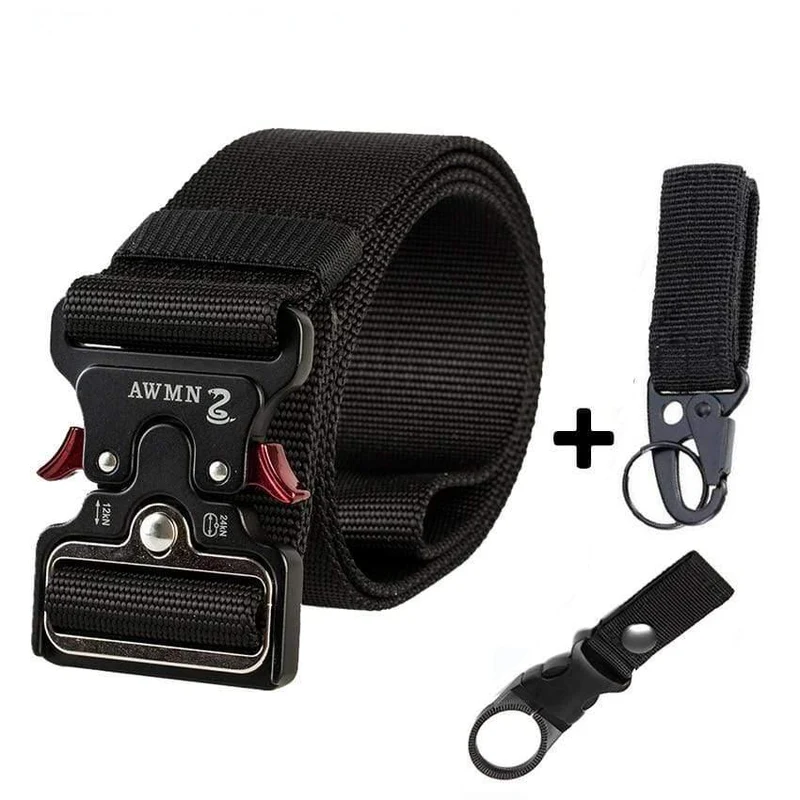 4.8CM Breite Herren Gürtel Nylon Tactical Army Gürtel Für Hosen Metallschnalle Canvas Gürtel Outdoor Training Schwarzer Militär Taillengürtel