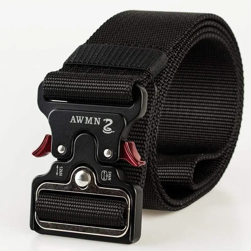 4.8CM Breite Herren Gürtel Nylon Tactical Army Gürtel Für Hosen Metallschnalle Canvas Gürtel Outdoor Training Schwarzer Militär Taillengürtel