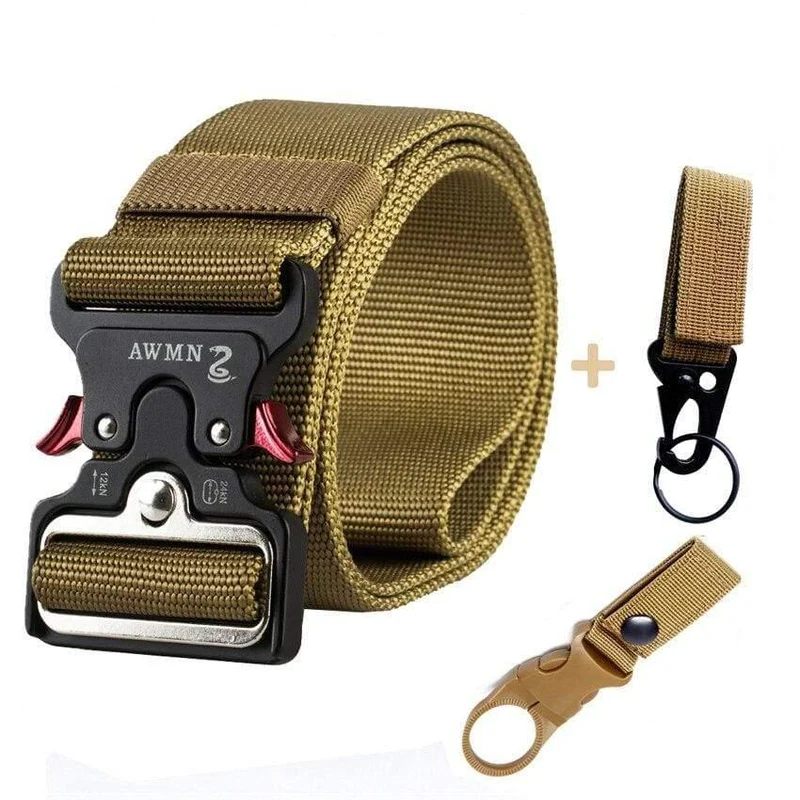 4.8CM Breite Herren Gürtel Nylon Tactical Army Gürtel Für Hosen Metallschnalle Canvas Gürtel Outdoor Training Schwarzer Militär Taillengürtel