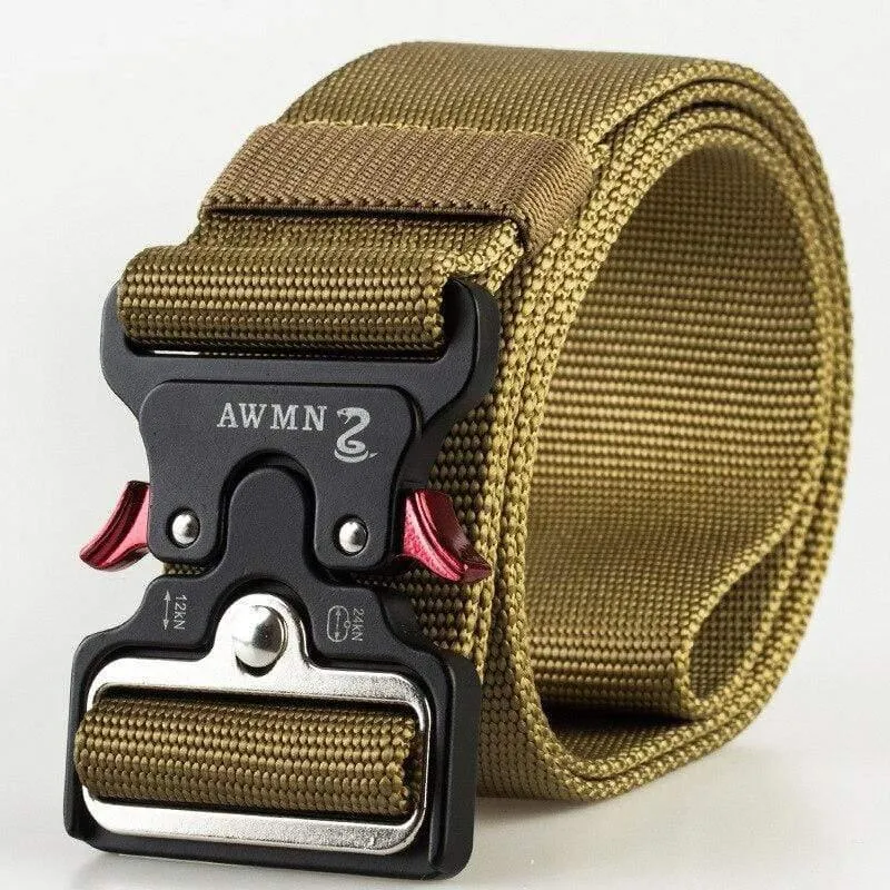 4.8CM Breite Herren Gürtel Nylon Tactical Army Gürtel Für Hosen Metallschnalle Canvas Gürtel Outdoor Training Schwarzer Militär Taillengürtel
