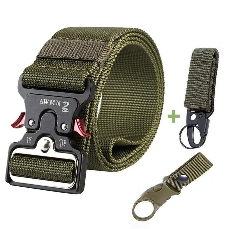 4.8CM Breite Herren Gürtel Nylon Tactical Army Gürtel Für Hosen Metallschnalle Canvas Gürtel Outdoor Training Schwarzer Militär Taillengürtel