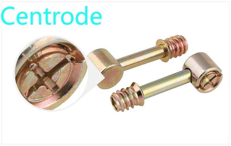 Möbelschrauben Möbel-Vier-in-Eins-Steckverbinder Exzenterradzubehör Zusammengebaute Hammerschrauben M6 5-teilig (M6 x 50 mm)