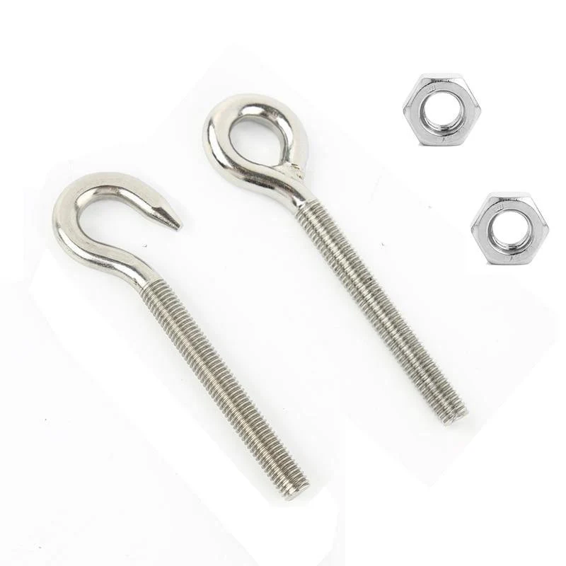 2 Stück M4 M5 M6 M8 304 Edelstahl Schaf Augenschraube Bolzen Ring Haken Mit 2 Stück Muttern