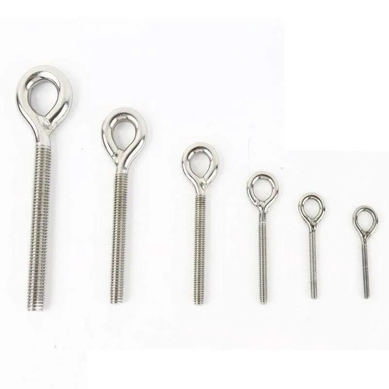 2 Stück M4 M5 M6 M8 304 Edelstahl Schaf Augenschraube Bolzen Ring Haken Mit 2 Stück Muttern
