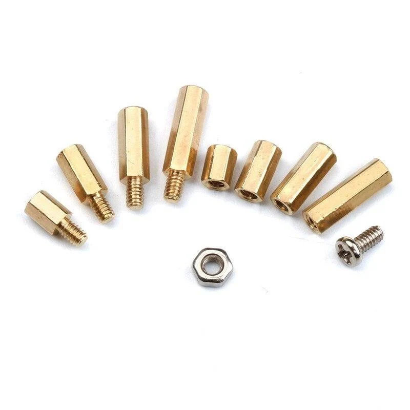 300 PCS M2/M3/M4 Hex Messing Kupfer Säule Stand Off Hex Spalte Spacer Schraube Mutter Verschluss Werkzeug set Für Maschine Automobil Kit