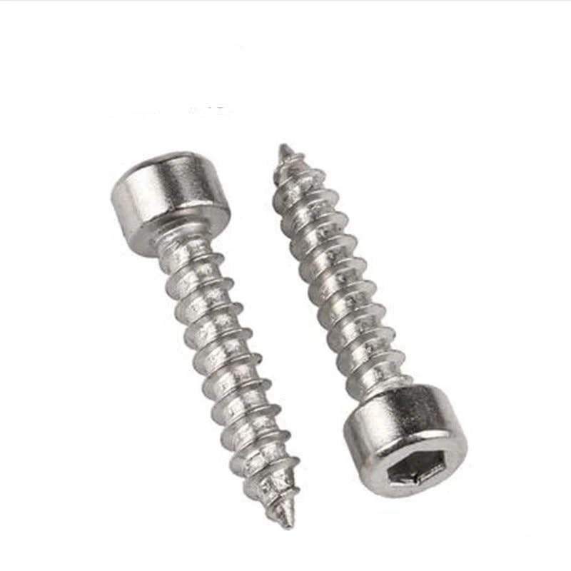 20/50 Stück M2 M2.6 M3 M3.5 M4 304 A2-70 Edelstahl Allen Hex Hexagon Socket Cap Head Selbstschneidende Schraube Möbel Holzschraube