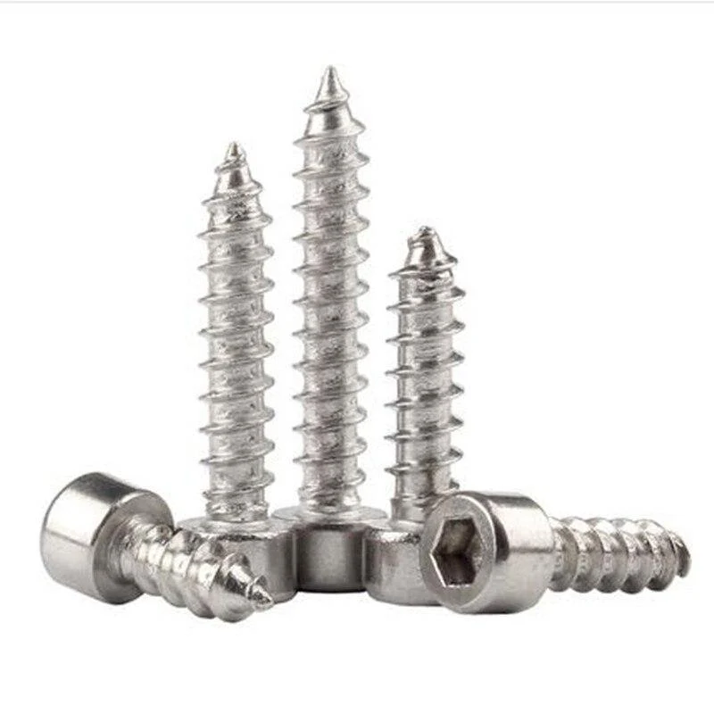 20/50 Stück M2 M2.6 M3 M3.5 M4 304 A2-70 Edelstahl Allen Hex Hexagon Socket Cap Head Selbstschneidende Schraube Möbel Holzschraube
