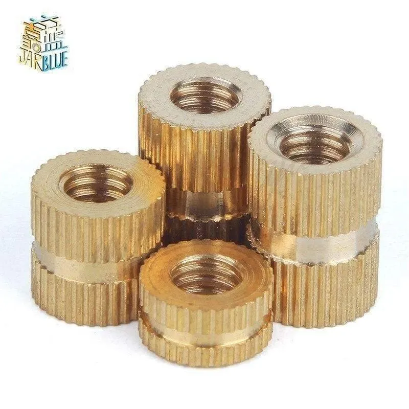 10 Stück 1/4–20 x 8/10/12/16/20–9 mm (Außendurchmesser), UNC-Spritzgussmutter, Messingeinsatz, Rändelmuttern, eingebettete Rändelteile