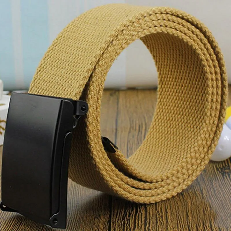 Männer Gürtel Unisex Männlich Casual Schnalle Gürtel Leinwand Gurtband Taille Armee Taktische Taille Gürtel