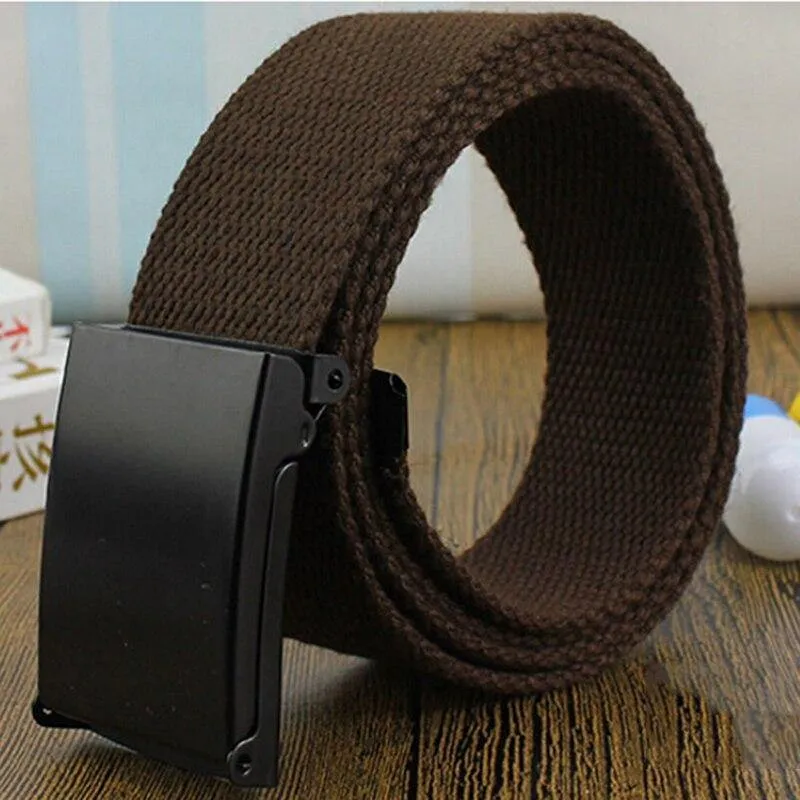 Männer Gürtel Unisex Männlich Casual Schnalle Gürtel Leinwand Gurtband Taille Armee Taktische Taille Gürtel