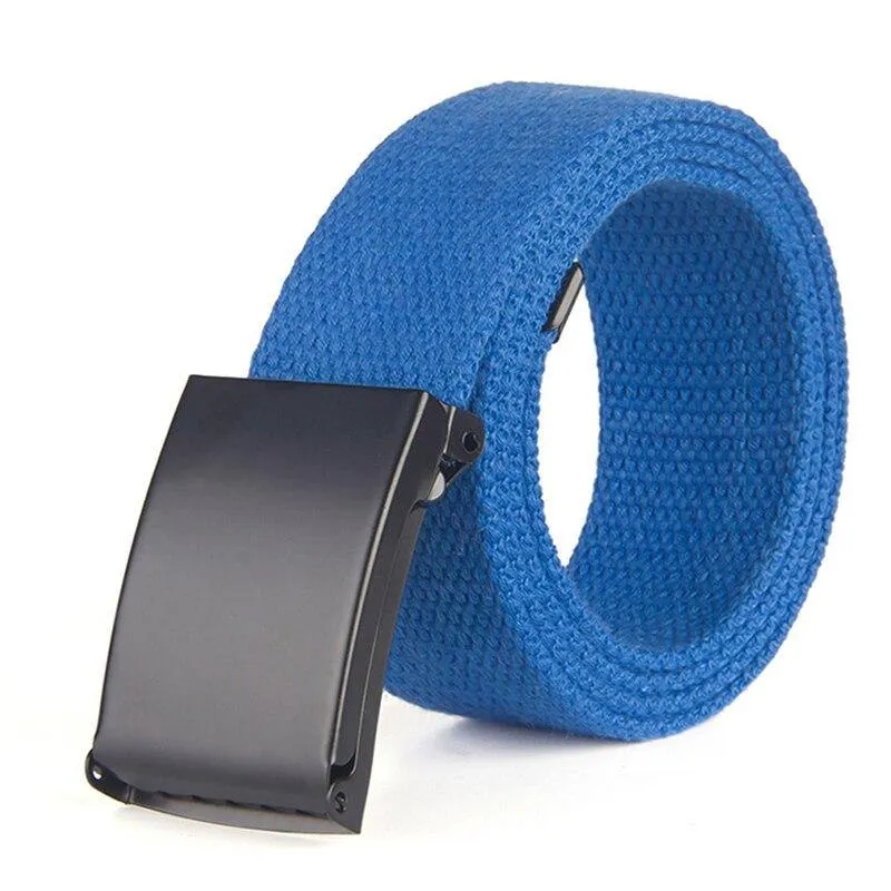 Männer Gürtel Unisex Männlich Casual Schnalle Gürtel Leinwand Gurtband Taille Armee Taktische Taille Gürtel