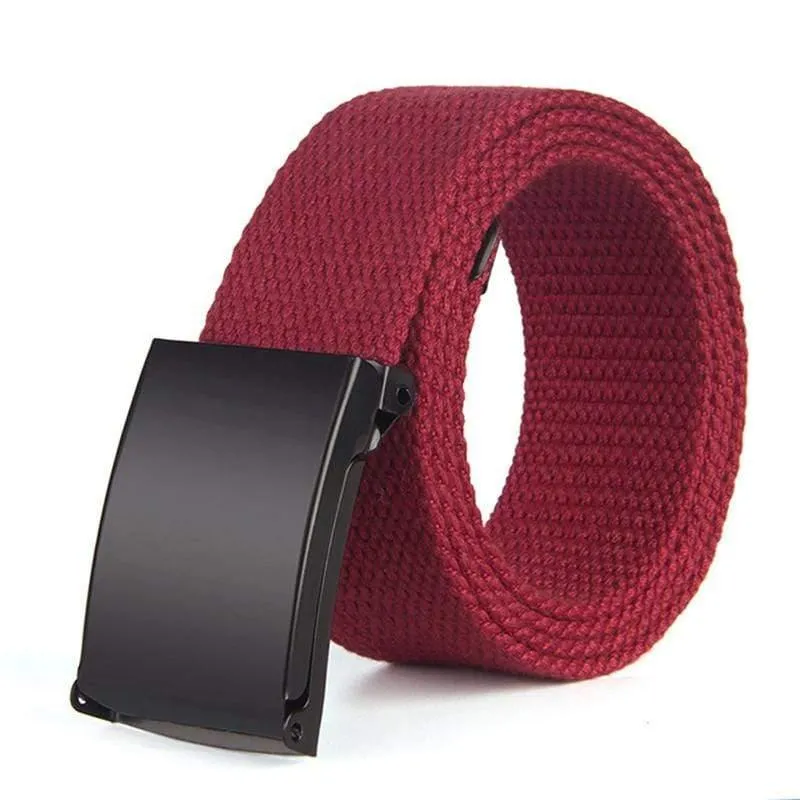 Männer Gürtel Unisex Männlich Casual Schnalle Gürtel Leinwand Gurtband Taille Armee Taktische Taille Gürtel