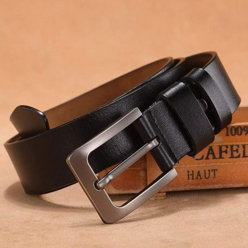 150 170cm Genuine Leder Herren Freizeitgürtel Retro Pin Schnalle Gute Qualität Große männliche Gürtel Luxus Designer Gürtel Herren Geschenke