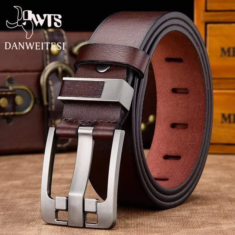 Männer Gürtel Männlich Hohe Qualität Leder Gürtel Männer Männlich Echtes Lederband Luxus Pin Schnalle Ausgefallene Vintage Jeans