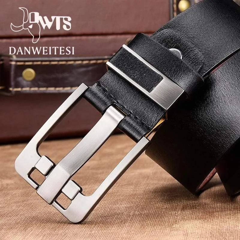 Männer Gürtel Männlich Hohe Qualität Leder Gürtel Männer Männlich Echtes Lederband Luxus Pin Schnalle Ausgefallene Vintage Jeans