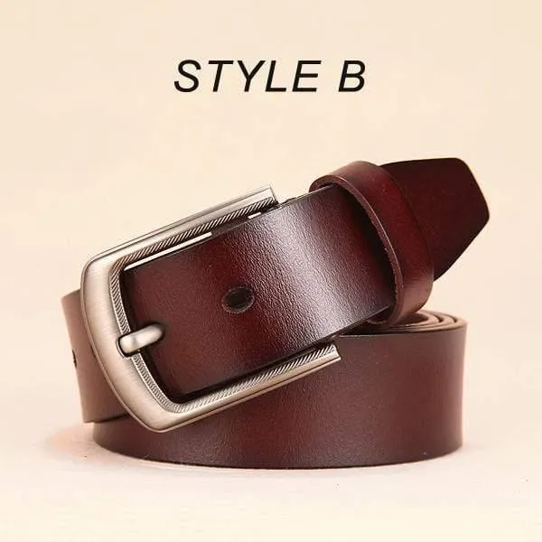 Männer Gürtel Männlich Hohe Qualität Leder Gürtel Männer Männlich Echtes Lederband Luxus Pin Schnalle Ausgefallene Vintage Jeans