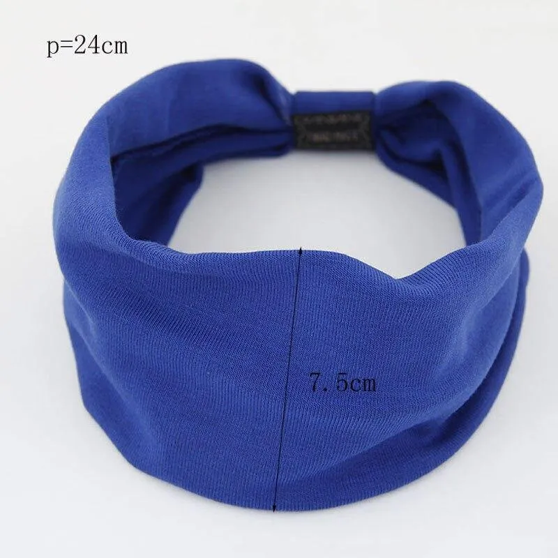 Big Wide Cotton Stirnband für Frauen Haarschmuck Mode einfarbige Haarbänder Korean Soft Head Band Mädchen Sport Turban