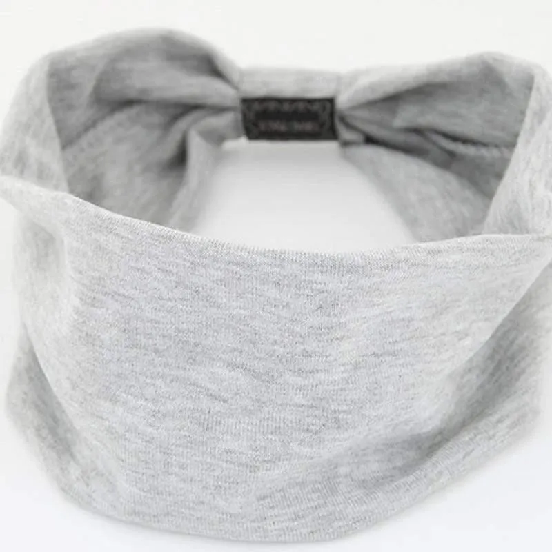 Big Wide Cotton Stirnband für Frauen Haarschmuck Mode einfarbige Haarbänder Korean Soft Head Band Mädchen Sport Turban