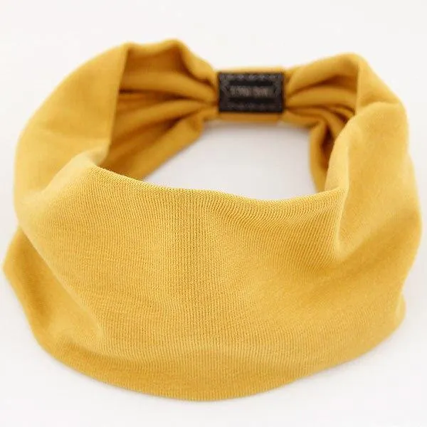 Big Wide Cotton Stirnband für Frauen Haarschmuck Mode einfarbige Haarbänder Korean Soft Head Band Mädchen Sport Turban