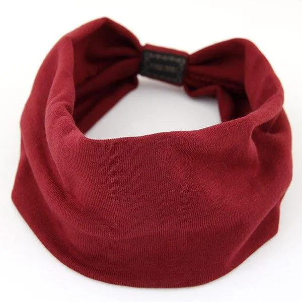 Big Wide Cotton Stirnband für Frauen Haarschmuck Mode einfarbige Haarbänder Korean Soft Head Band Mädchen Sport Turban