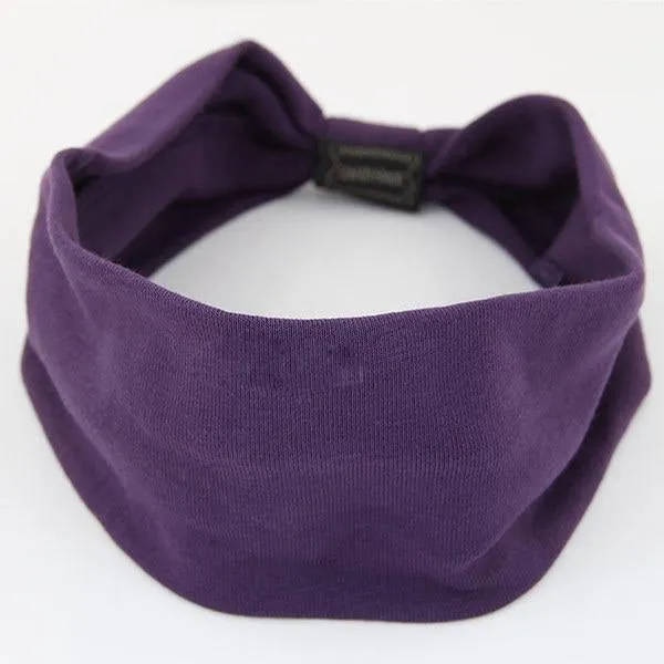 Big Wide Cotton Stirnband für Frauen Haarschmuck Mode einfarbige Haarbänder Korean Soft Head Band Mädchen Sport Turban