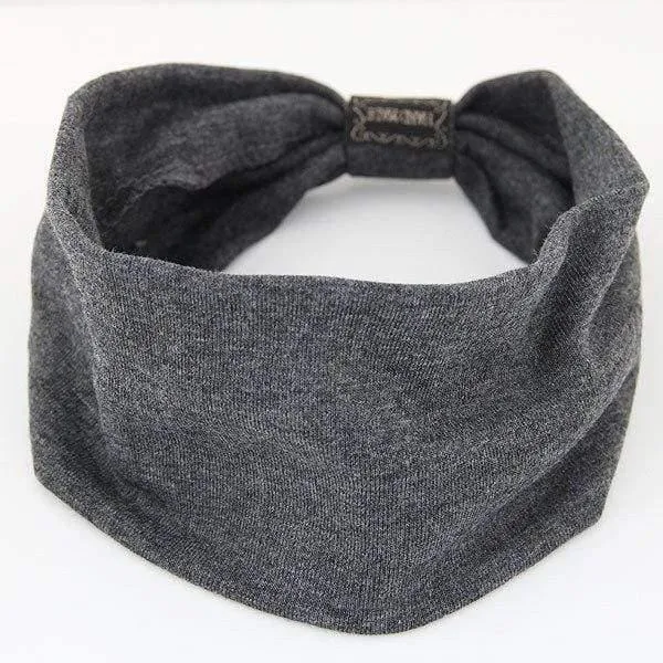 Big Wide Cotton Stirnband für Frauen Haarschmuck Mode einfarbige Haarbänder Korean Soft Head Band Mädchen Sport Turban