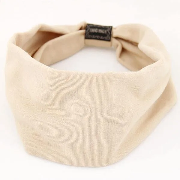 Big Wide Cotton Stirnband für Frauen Haarschmuck Mode einfarbige Haarbänder Korean Soft Head Band Mädchen Sport Turban