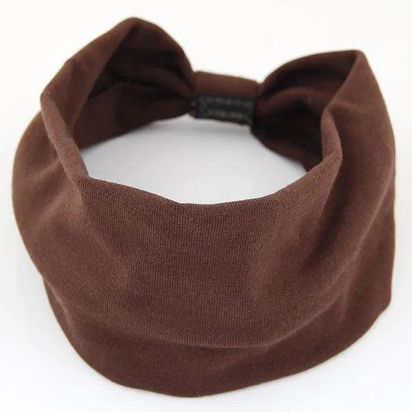 Big Wide Cotton Stirnband für Frauen Haarschmuck Mode einfarbige Haarbänder Korean Soft Head Band Mädchen Sport Turban