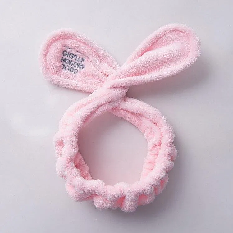 TwistTurban Kopfbedeckung Samt Kaninchen Ohren Stirnband Weiches Handtuch Haarband Wickel Stirnband Für Bad Spa Make Up Frauen Mädchen Accessoires