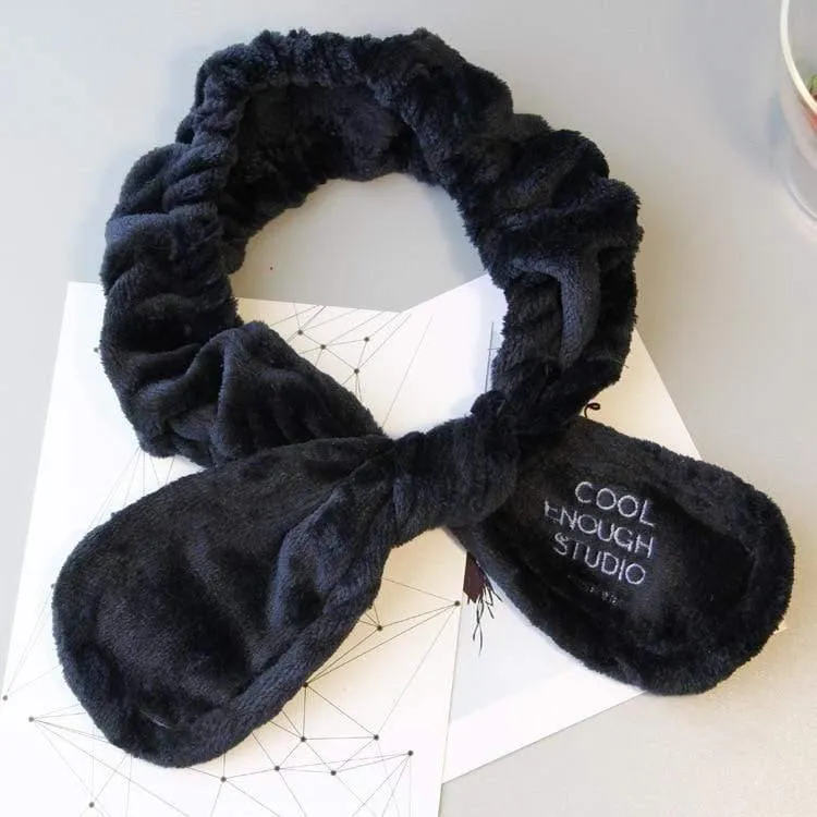 TwistTurban Kopfbedeckung Samt Kaninchen Ohren Stirnband Weiches Handtuch Haarband Wickel Stirnband Für Bad Spa Make Up Frauen Mädchen Accessoires