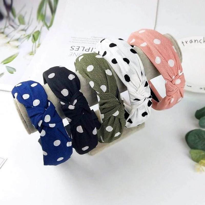 Mode Stoff geknotet Stirnband festes weiches HaarBand einfache reine Farbe Vintage Haarbügel für Frauen Mädchen Haarschmuck