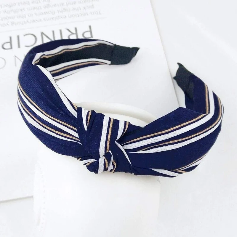 Mode Stoff geknotet Stirnband festes weiches HaarBand einfache reine Farbe Vintage Haarbügel für Frauen Mädchen Haarschmuck