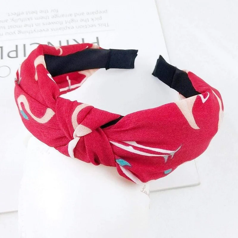Mode Stoff geknotet Stirnband festes weiches HaarBand einfache reine Farbe Vintage Haarbügel für Frauen Mädchen Haarschmuck