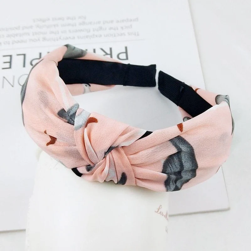 Mode Stoff geknotet Stirnband festes weiches HaarBand einfache reine Farbe Vintage Haarbügel für Frauen Mädchen Haarschmuck