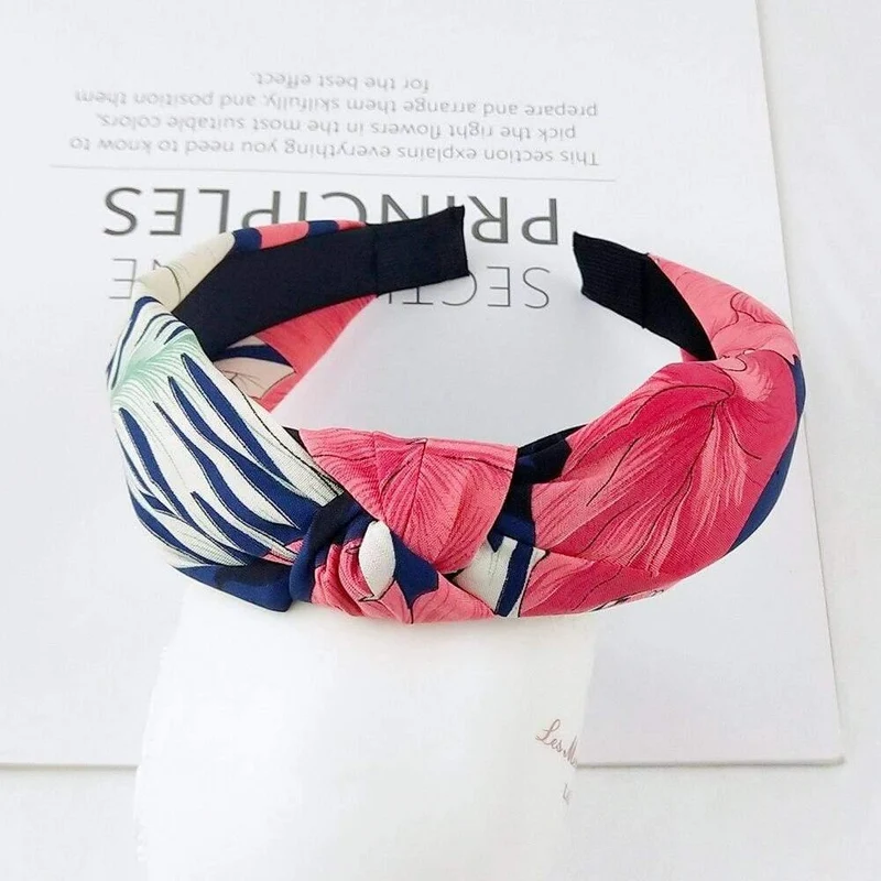 Mode Stoff geknotet Stirnband festes weiches HaarBand einfache reine Farbe Vintage Haarbügel für Frauen Mädchen Haarschmuck