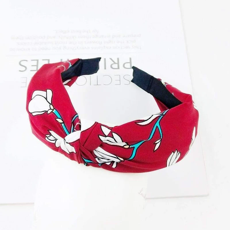 Mode Stoff geknotet Stirnband festes weiches HaarBand einfache reine Farbe Vintage Haarbügel für Frauen Mädchen Haarschmuck