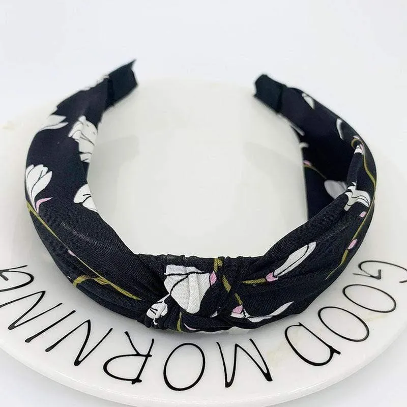 Mode Stoff geknotet Stirnband festes weiches HaarBand einfache reine Farbe Vintage Haarbügel für Frauen Mädchen Haarschmuck