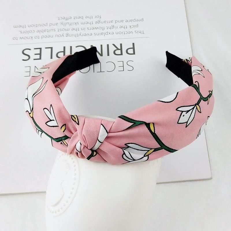 Mode Stoff geknotet Stirnband festes weiches HaarBand einfache reine Farbe Vintage Haarbügel für Frauen Mädchen Haarschmuck